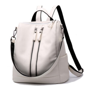 beyaz çanta black nikel fermuarlı